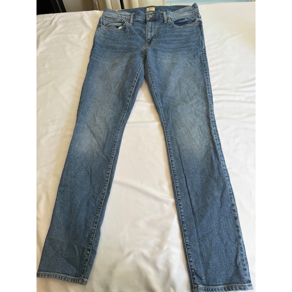 J.Crew 250 Slim Fit Jeans Mens 33x32 Medium Wash Blue Denim Pants - Picture 8 of 9